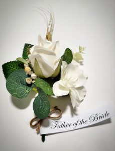 Artificial button hole Wedding Flowers Sunderland